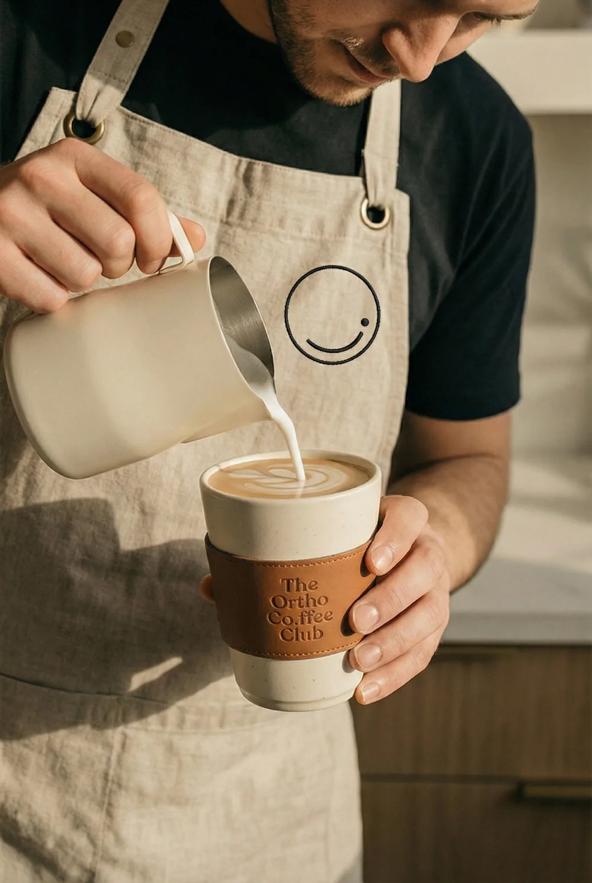 A takeaway coffee from one of the local roasters featured in the practice