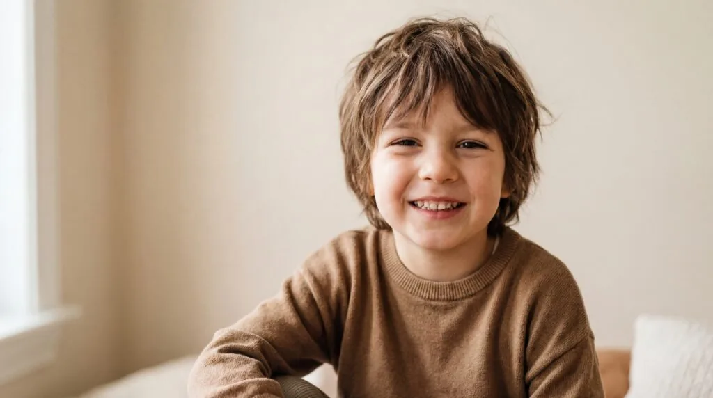 A young patient at an early orthodontic evaluation
