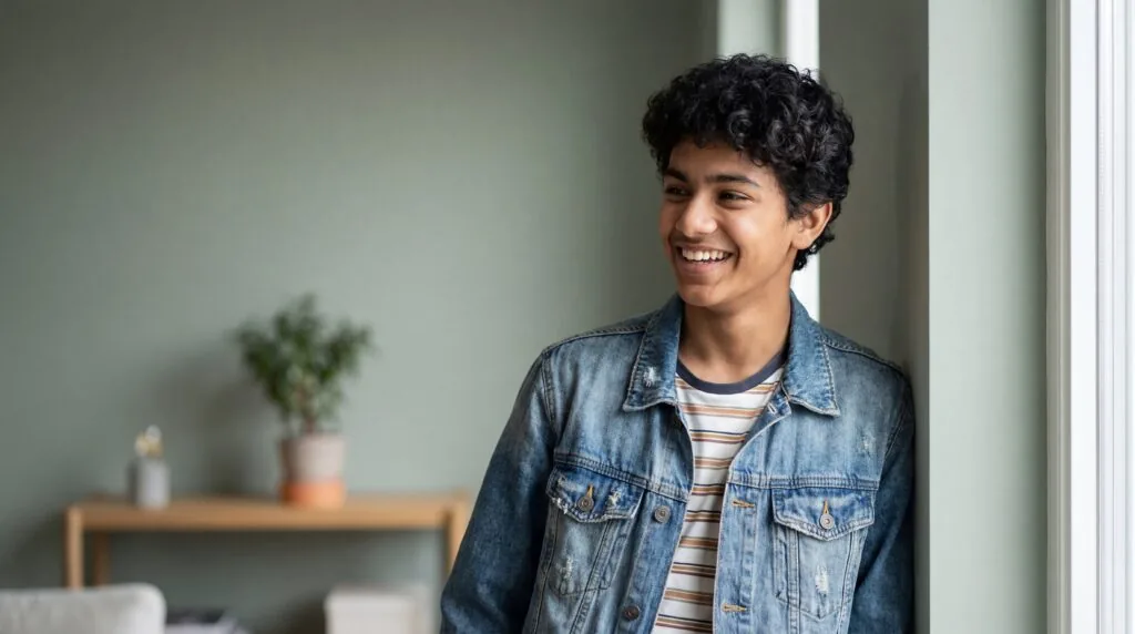 A teenage patient with braces